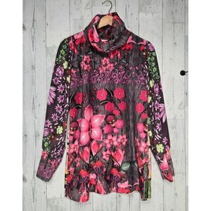 VTG Y2K Custo Barcelona Art to Wear Velour Mini Dress / Tunic Sz. M EST